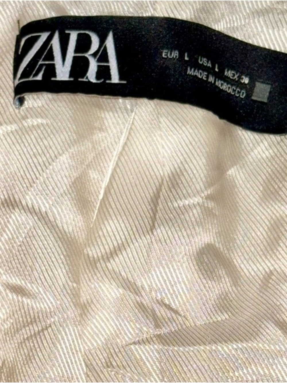 Zara Gold Button Long Structured Lapel Blazer Size L MSRP $195 - Picture 6 of 8